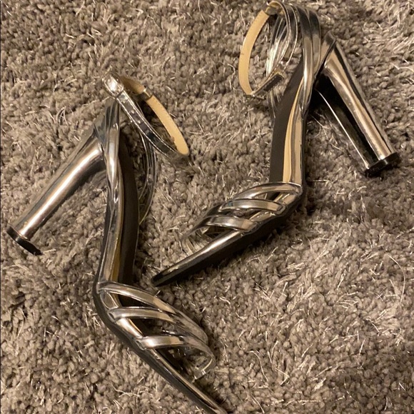 Charlotte Russe Shoes - Silver / Chrome Heels